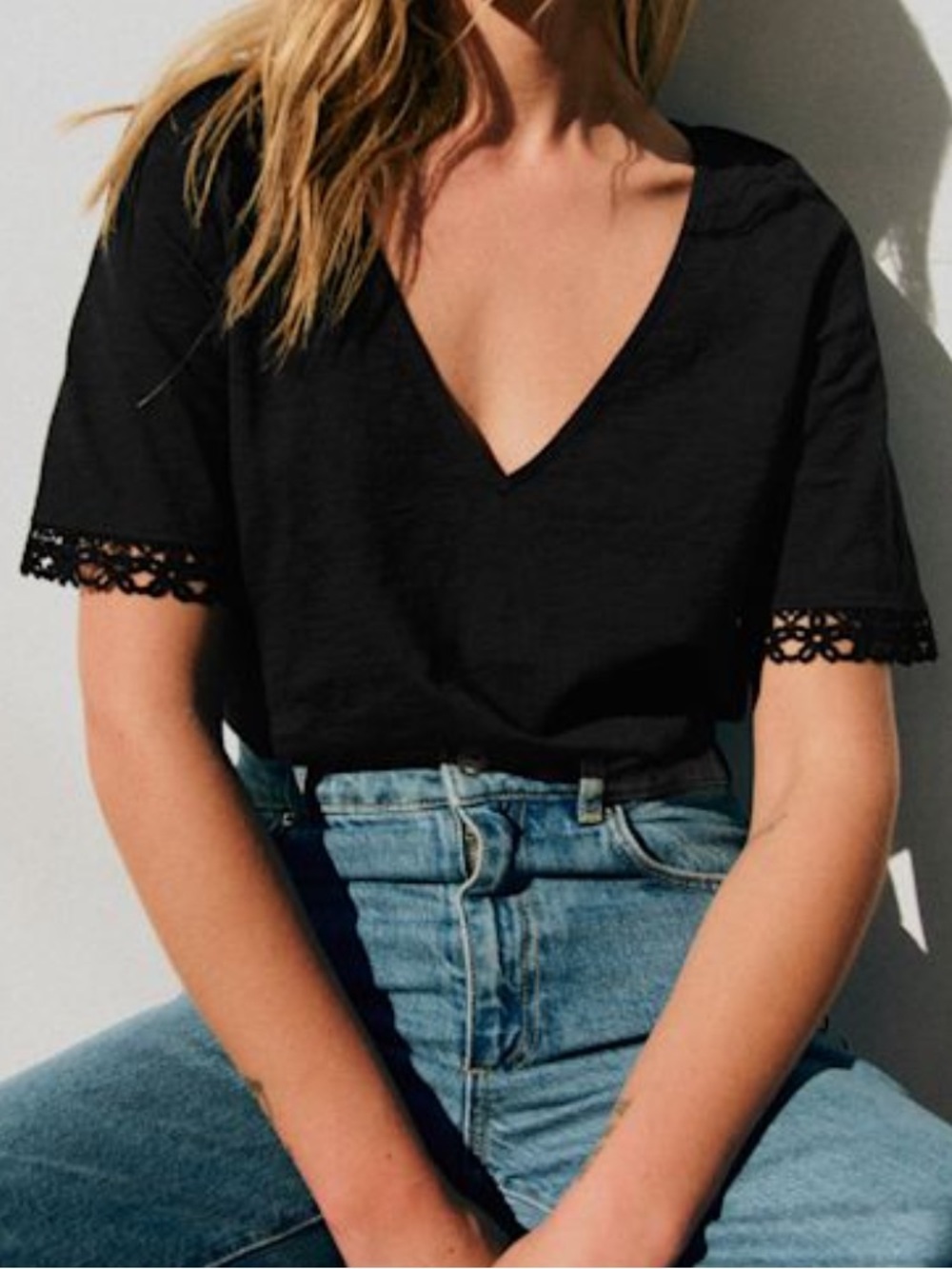 Sézane Lorna T-Shirt Black